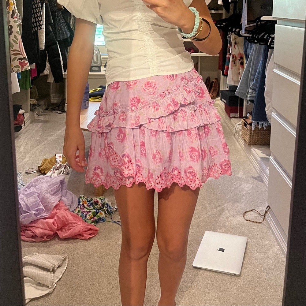 Loveshackfancy mini skirt!